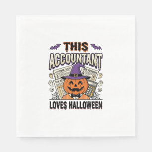 Serviette En Papier Comptable d'Halloween Drôle Saison fiscale effraya