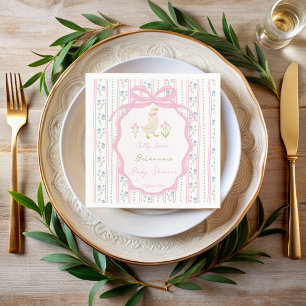 Serviette En Papier Comptines de nursery en rose pour filles baby show