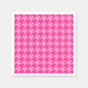 Serviette En Papier Conception carreaux à motif pied de poule rose cha