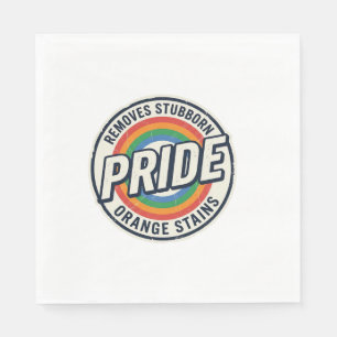 Serviette En Papier Conception de badge arc-en-ciel de protestation de