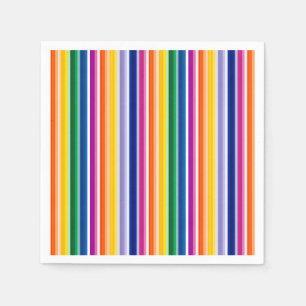 Serviette En Papier Conception de bandes verticales colorées