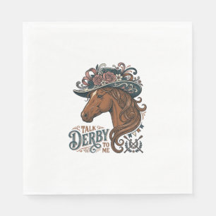 Serviette En Papier Conception de chemise à chapeau floral de cheval D