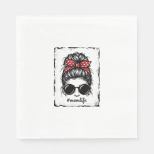 Serviette En Papier Conception de chemise bandana Bun en désordre Vie 