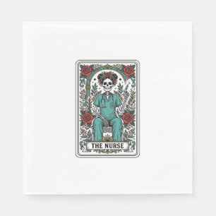 Serviette En Papier Conception de chemise de carte de tarot d'infirmiè