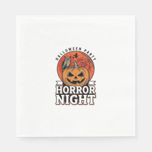 Serviette En Papier Conception de chemise de citrouille de nuit d'Hall