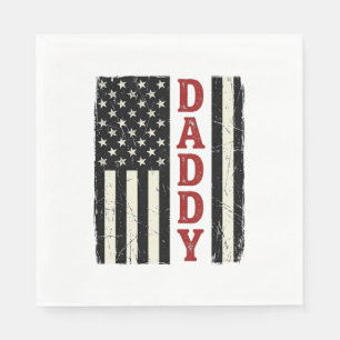 Serviette En Papier Conception de chemise de drapeau américain Distres