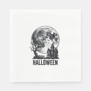 Serviette En Papier Conception de chemise de lune de maison hantée Hal