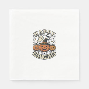 Serviette En Papier Conception de chemise fantôme citrouille Halloween