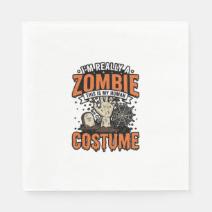 Serviette En Papier Conception de chemise Halloween Costume Zombie Vin