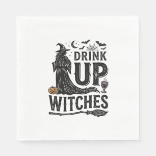 Serviette En Papier Conception de chemise Halloween sorcières buvez vi