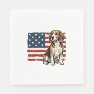 Serviette En Papier Conception de chemise pour chien de drapeau patrio