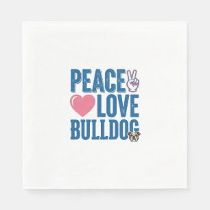 Serviette En Papier Conception de chemise pour chien vintage Peace Lov