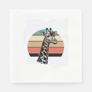 Serviette En Papier Conception de chemise vectorielle Safari Coucher d