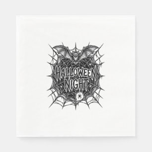 Serviette En Papier Conception de chemise vintage Halloween Night Bat 