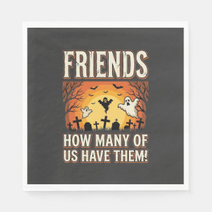 Serviette En Papier Conception de cimetière de fantômes Halloween Frie