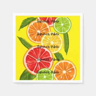 Serviette En Papier Conception de Citrus Vibes d'été, Graphique de Fru