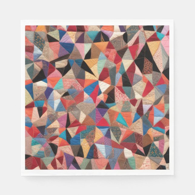 Serviette En Papier Conception de courtepointe folle (Devant)