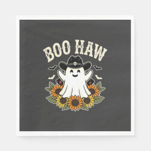 Serviette En Papier Conception de fantôme Halloween Western Boo Haw