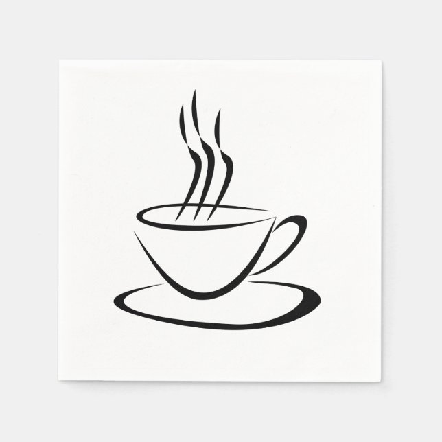 Serviette En Papier Conception de la coupe de café (Devant)