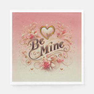 Serviette En Papier Conception de la Saint-Valentin Sois Mien avec Cœu