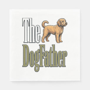 Serviette En Papier Conception de l'amour de chien de gravure vintage