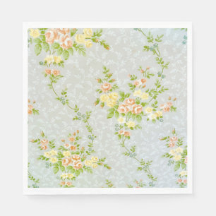 Serviette En Papier Conception de papier peint Rose vintage et vigne