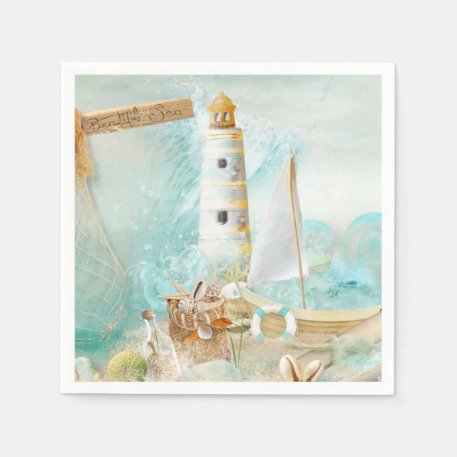 Serviette En Papier Conception de série nautique 11 (Devant)