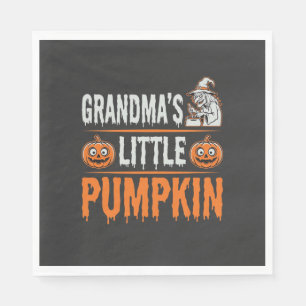 Serviette En Papier Conception de sorcière d'Halloween de petit citrou