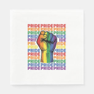 Serviette En Papier Conception de T-shirt arc-en-ciel Vintage Pride Ra