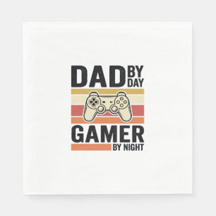 Serviette En Papier Conception de T-Shirt de manette vintage de joueur
