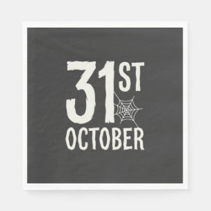 Serviette En Papier Conception de toile d'araignée Halloween du 31 oct