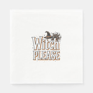 Serviette En Papier Conception de vecteur Halloween Sorcière Vintage S