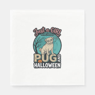 Serviette En Papier Conception de vecteur vintage de fille de Hallowee