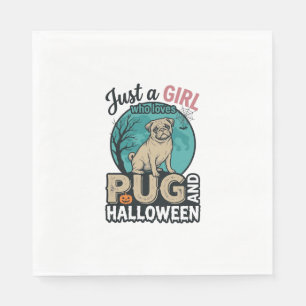 Serviette En Papier Conception de vecteur vintage de fille de Hallowee