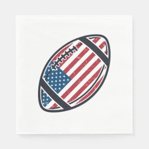 Serviette En Papier Conception de vecteur vintage de football américai