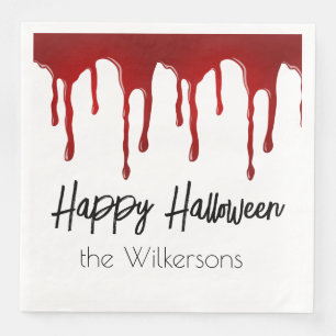 Serviette En Papier Conception d'Halloween avec ébullition du sang