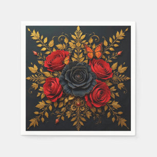 Serviette En Papier Conception florale élégante