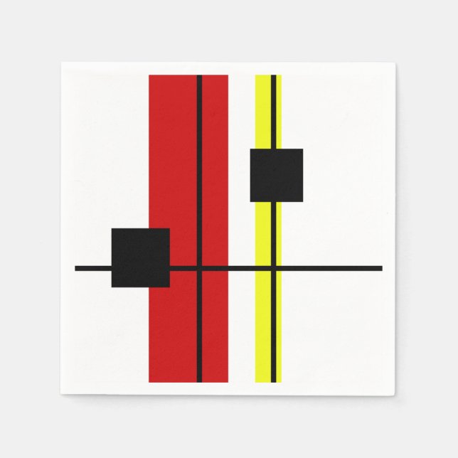 Serviette En Papier Conception géométrique (Devant)