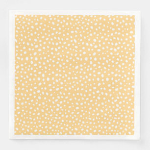Serviette En Papier Conception Graphique De Points Inégaux Jaune Clair