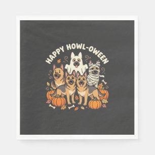 Serviette En Papier Conception Howl-Oween Halloween Fantôme Berger All