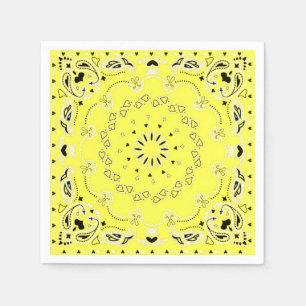 Serviette En Papier Conception orientale jaune