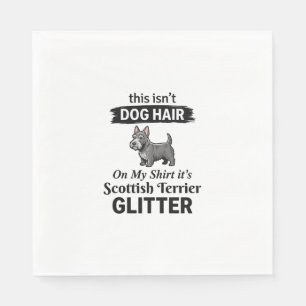 Serviette En Papier Conception Scottish Terrier Pailleté Amateur de Ch