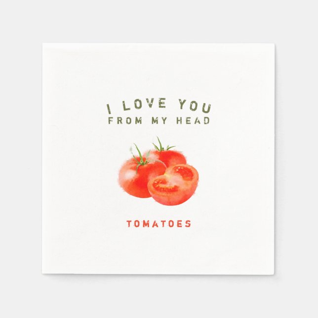 Serviette En Papier Conception vintage des devis de tomate - (Devant)