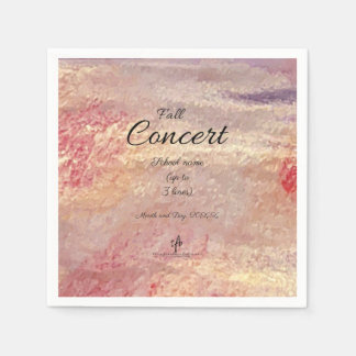 Serviette En Papier Concert d'automne de l'école I Personnalisé