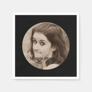 Serviette En Papier Concevez votre propre groupe de photos   Noir mode