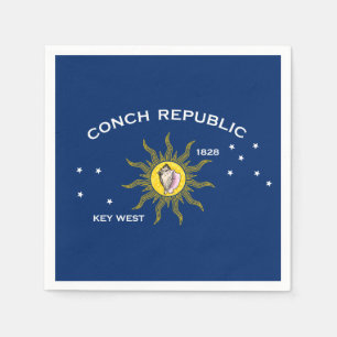 Serviette En Papier Conch Republic Flag
