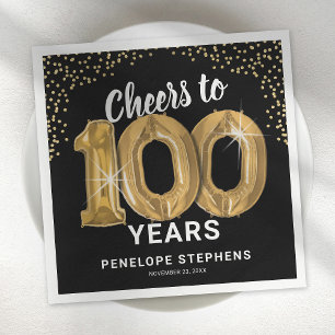 Serviette En Papier Concours moderne à 100 ans Anniversaire serviettes