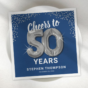 Serviette En Papier Concours moderne à 50 ans Anniversaire serviettes
