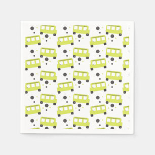 Serviette En Papier Conducteur d'autobus scolaire Confettis jaunes Ens