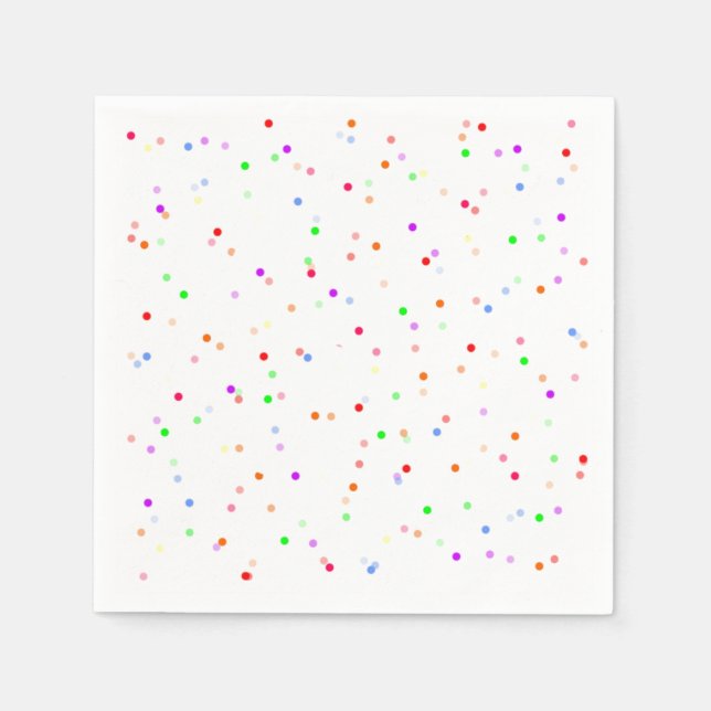 Serviette En Papier Confetti coloré fête d'anniversaire pour enfants (Devant)